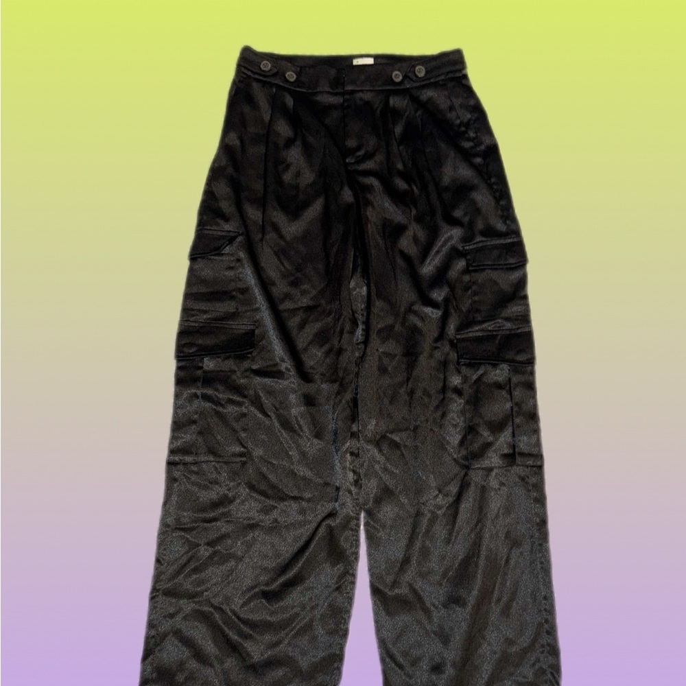 A New Day Size 2 Black Satin Women's Work Pants